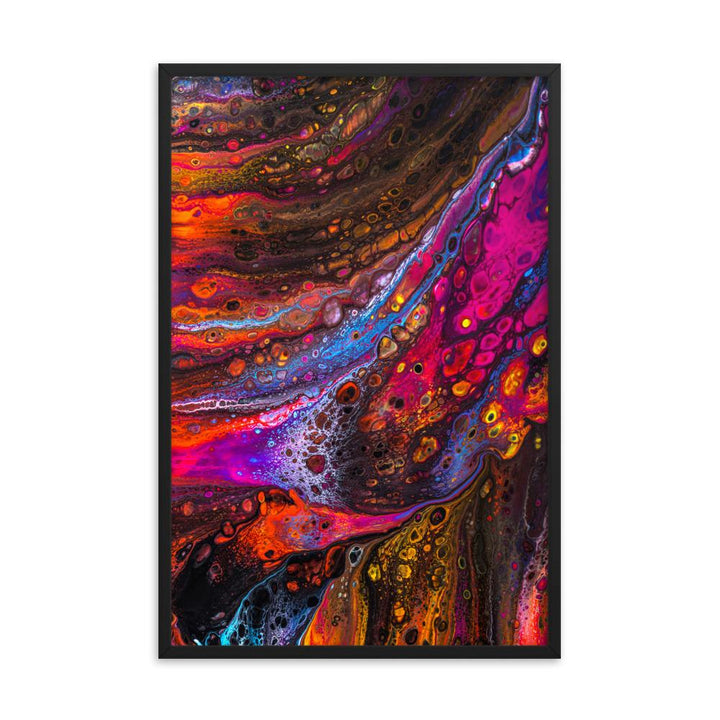 Fractal Abstract 01 - Poster im Rahmen Schwarz / 61x91 cm artlia