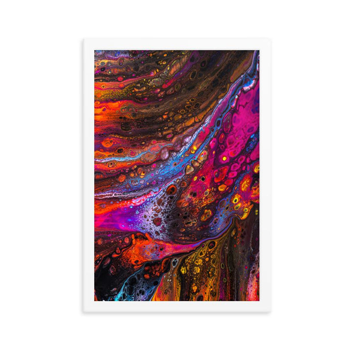 Fractal Abstract 01 - Poster im Rahmen Weiß / 30x45 cm artlia