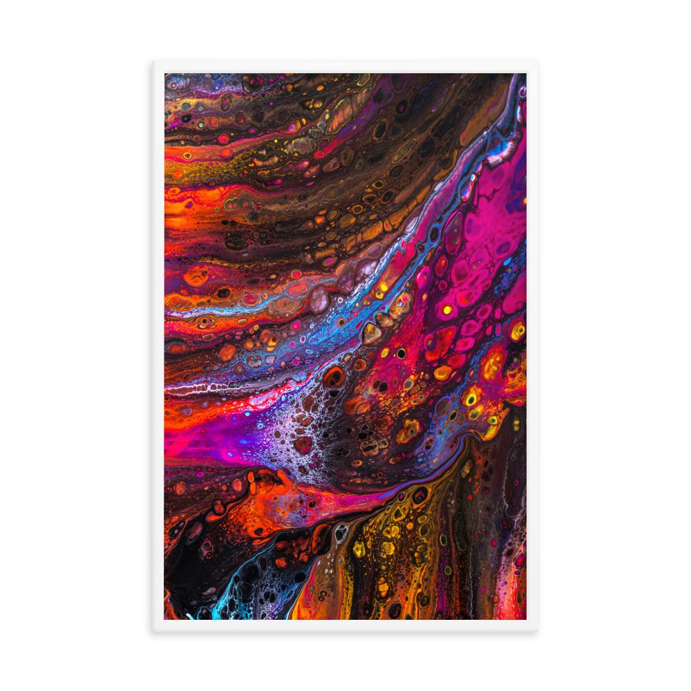 Fractal Abstract 01 - Poster im Rahmen Weiß / 61x91 cm artlia