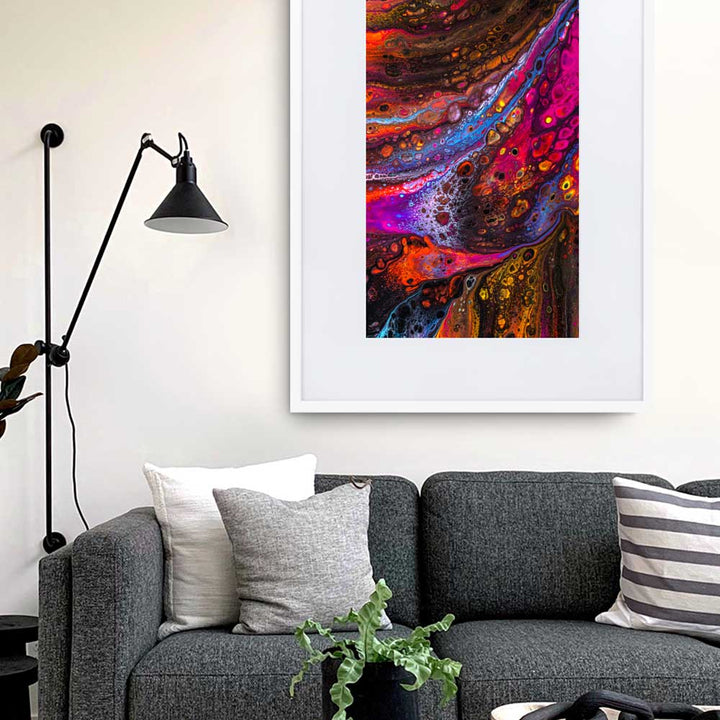 Fractal Abstract 01 - Poster im Rahmen mit Passepartout artlia