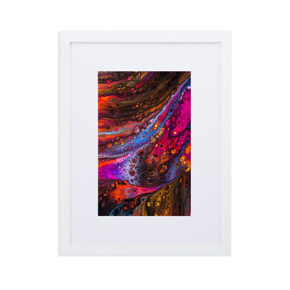 Fractal Abstract 01 - Poster im Rahmen mit Passepartout Weiß / 30×40 cm artlia