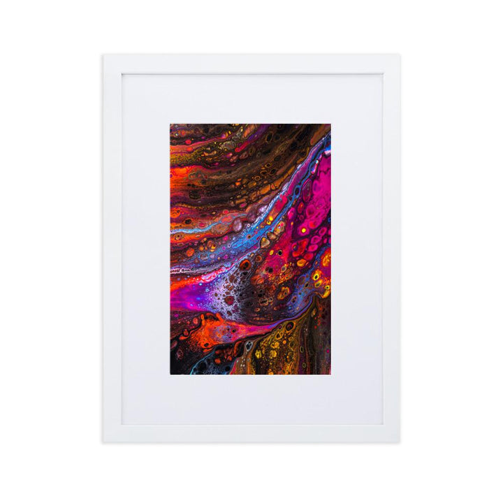 Fractal Abstract 01 - Poster im Rahmen mit Passepartout Weiß / 30×40 cm artlia