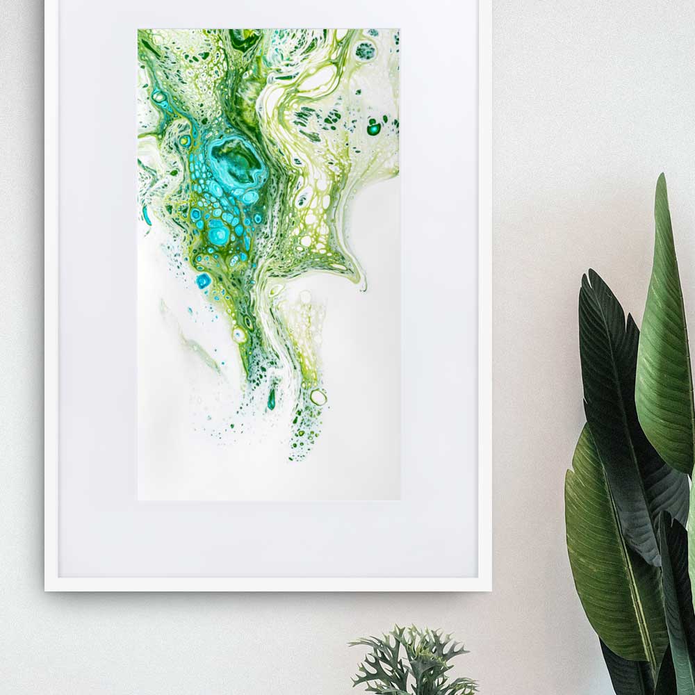 Fractal Abstract 02 - Poster im Rahmen mit Passepartout artlia