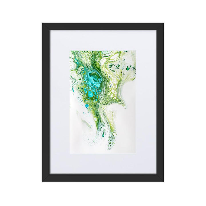 Fractal Abstract 02 - Poster im Rahmen mit Passepartout Schwarz / 30×40 cm artlia