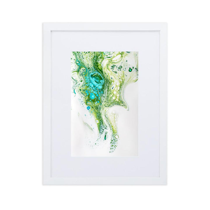Fractal Abstract 02 - Poster im Rahmen mit Passepartout Weiß / 30×40 cm artlia
