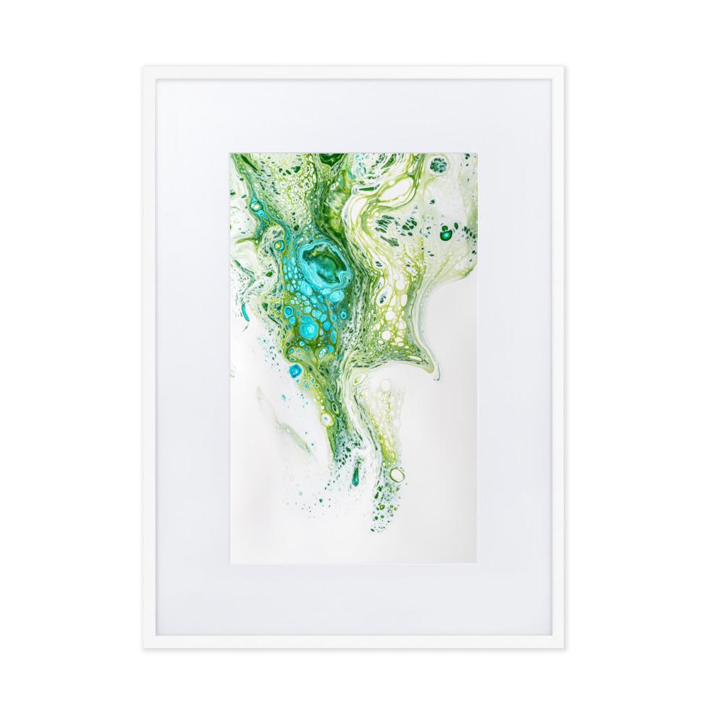 Fractal Abstract 02 - Poster im Rahmen mit Passepartout Weiß / 50×70 cm artlia