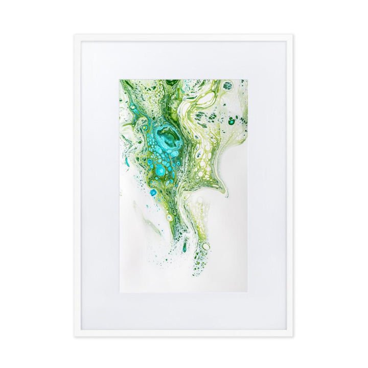 Fractal Abstract 02 - Poster im Rahmen mit Passepartout Weiß / 50×70 cm artlia