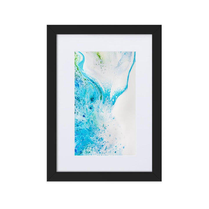 Fractal Abstract 04 - Poster im Rahmen mit Passepartout Schwarz / 21×30 cm artlia
