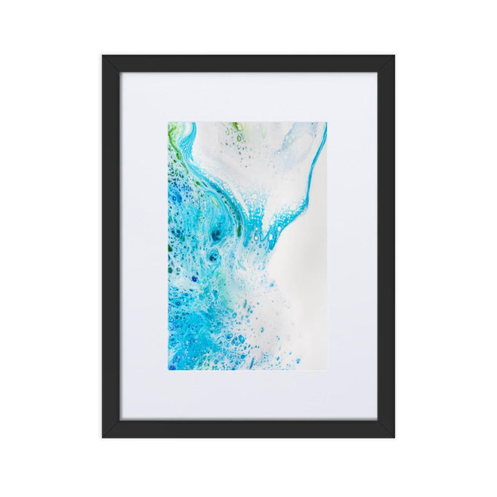 Fractal Abstract 04 - Poster im Rahmen mit Passepartout Schwarz / 30×40 cm artlia