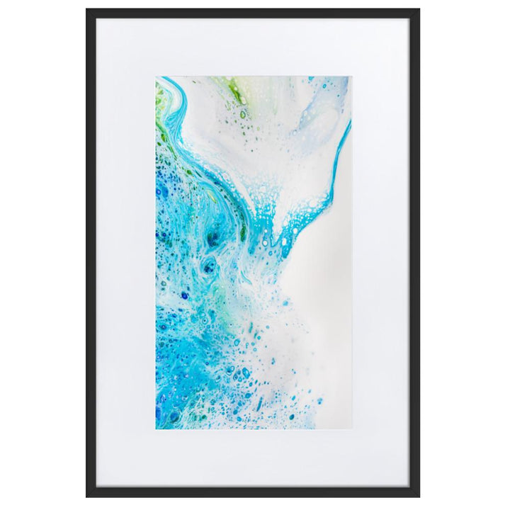 Fractal Abstract 04 - Poster im Rahmen mit Passepartout Schwarz / 61×91 cm artlia