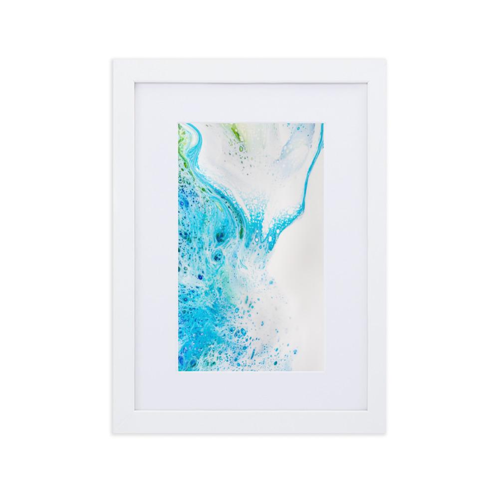 Fractal Abstract 04 - Poster im Rahmen mit Passepartout Weiß / 21×30 cm artlia