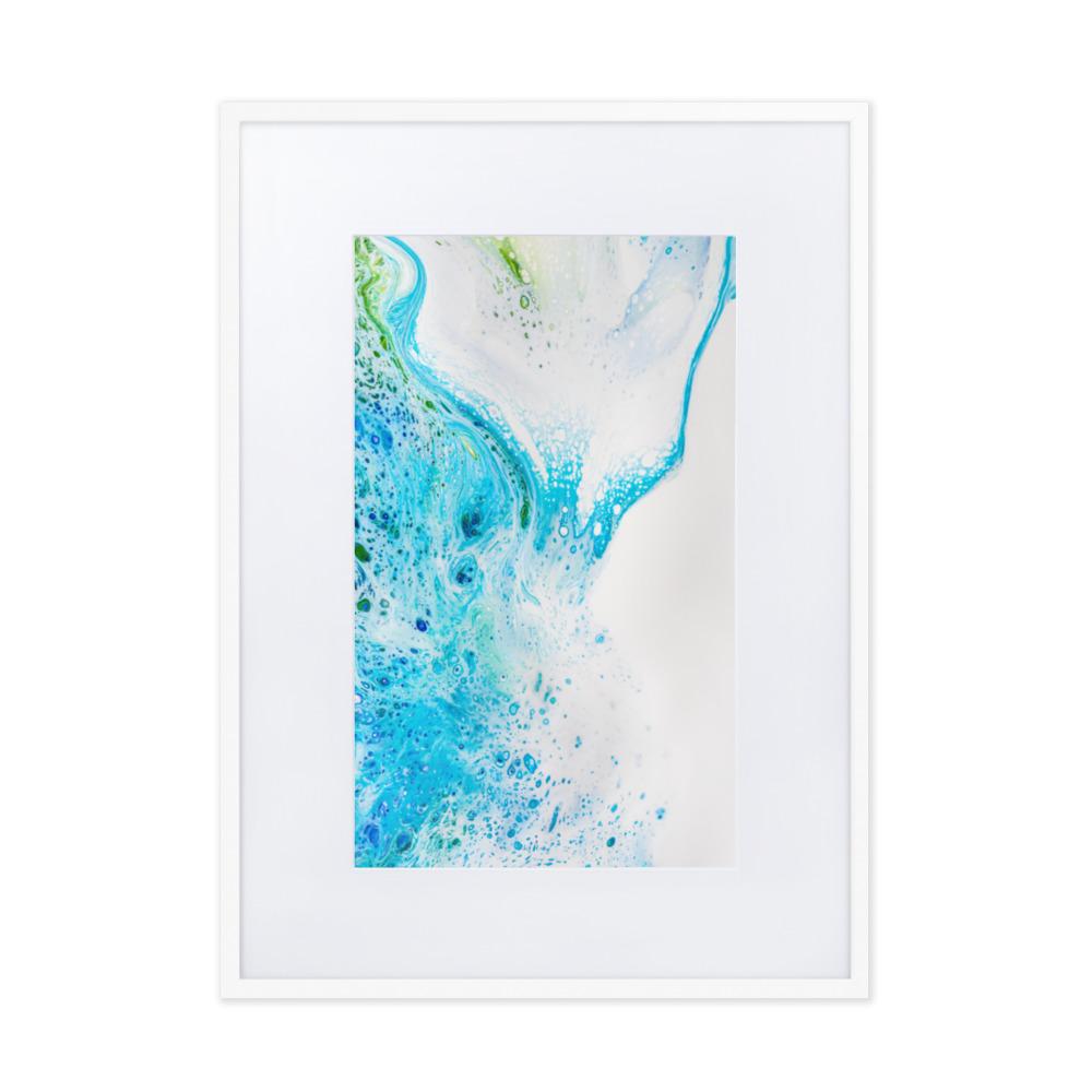 Fractal Abstract 04 - Poster im Rahmen mit Passepartout Weiß / 50×70 cm artlia