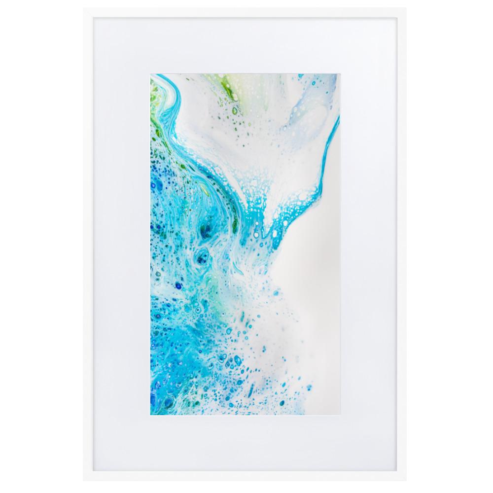 Fractal Abstract 04 - Poster im Rahmen mit Passepartout Weiß / 61×91 cm artlia