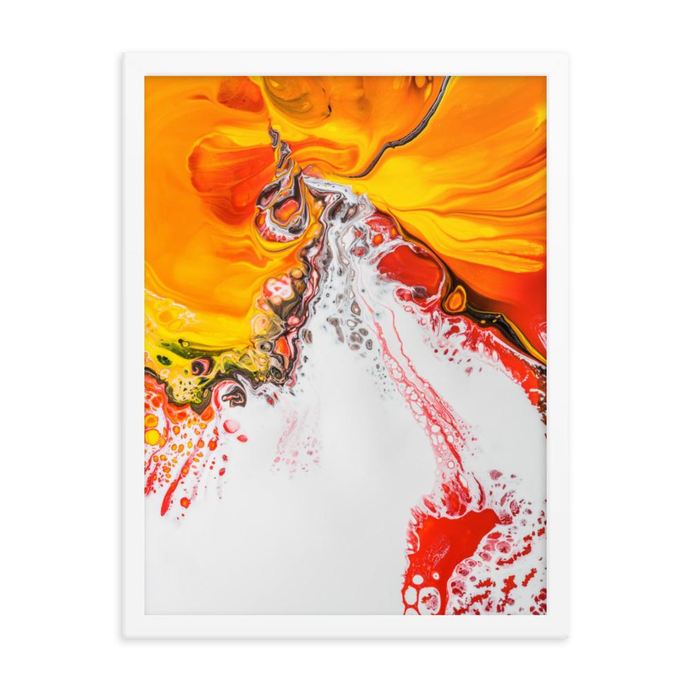 Fractal Abstract 05 - Poster im Rahmen Weiß / 30x41 cm artlia