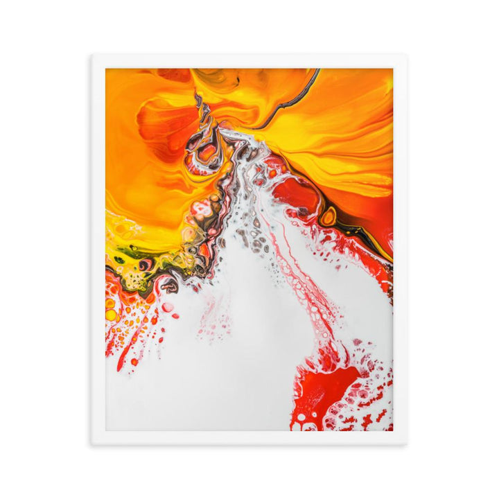 Fractal Abstract 05 - Poster im Rahmen Weiß / 41x51 cm artlia