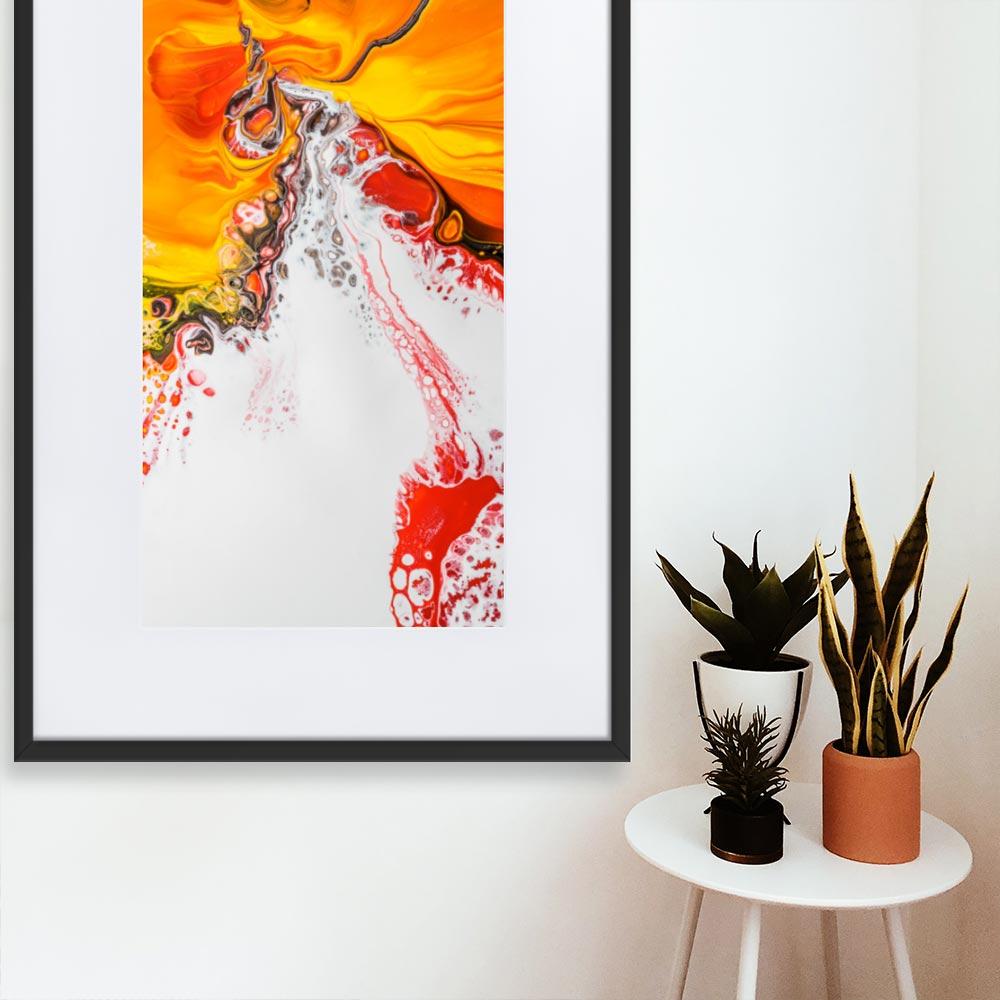 Fractal Abstract 05 - Poster im Rahmen mit Passepartout artlia