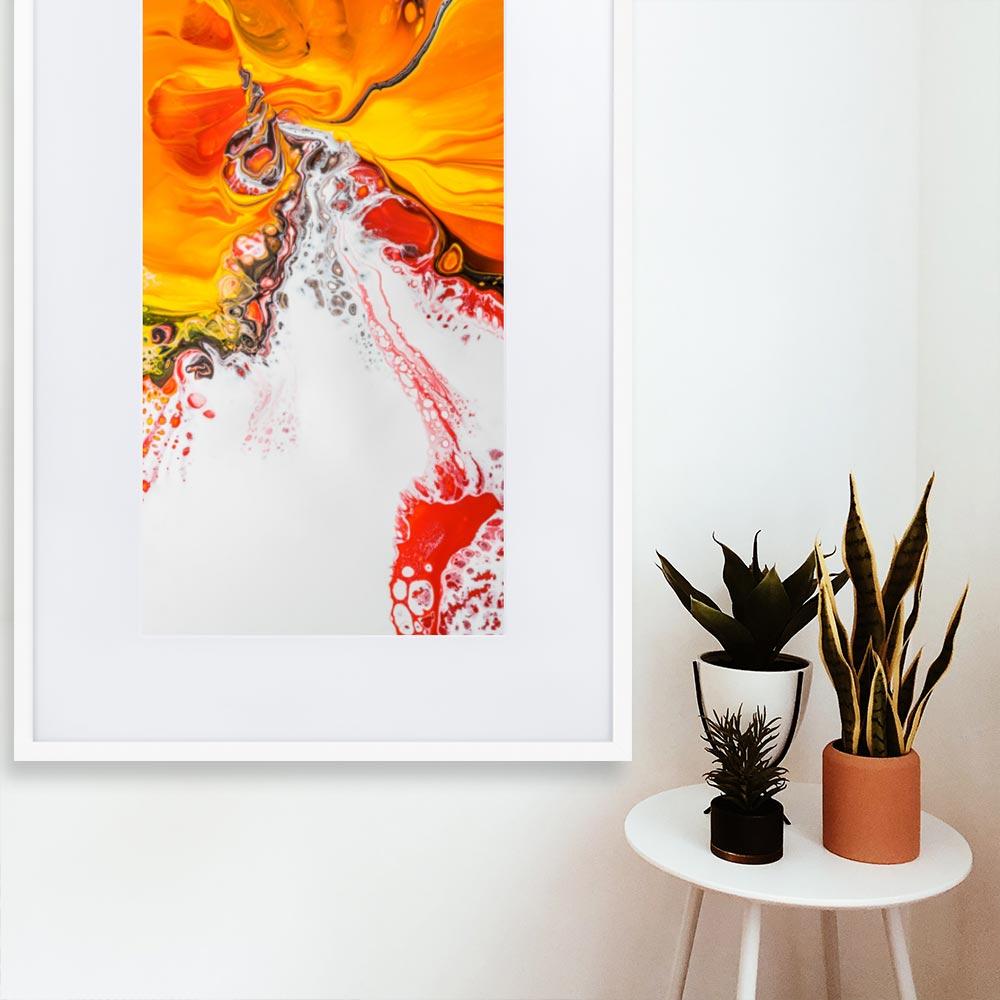 Fractal Abstract 05 - Poster im Rahmen mit Passepartout artlia