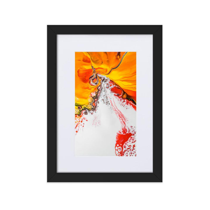 Fractal Abstract 05 - Poster im Rahmen mit Passepartout Schwarz / 21×30 cm artlia