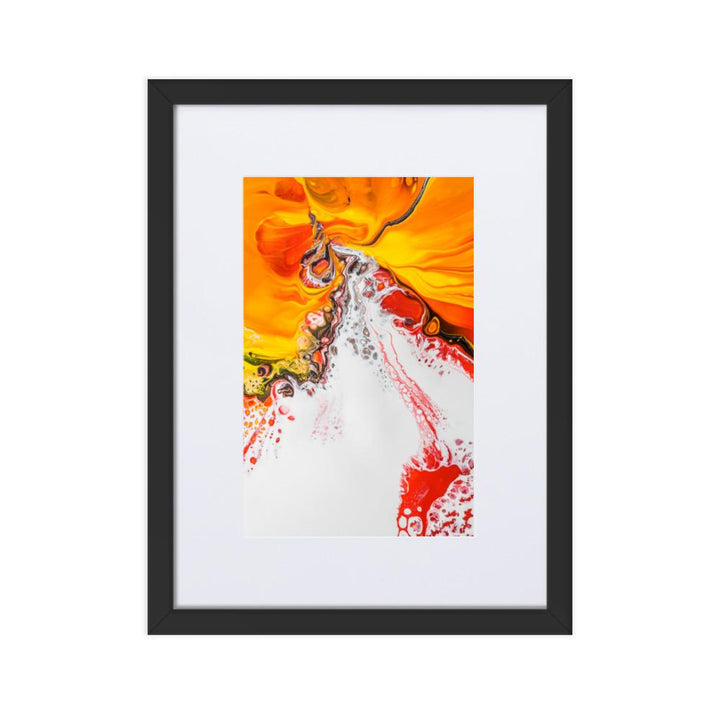 Fractal Abstract 05 - Poster im Rahmen mit Passepartout Schwarz / 30×40 cm artlia