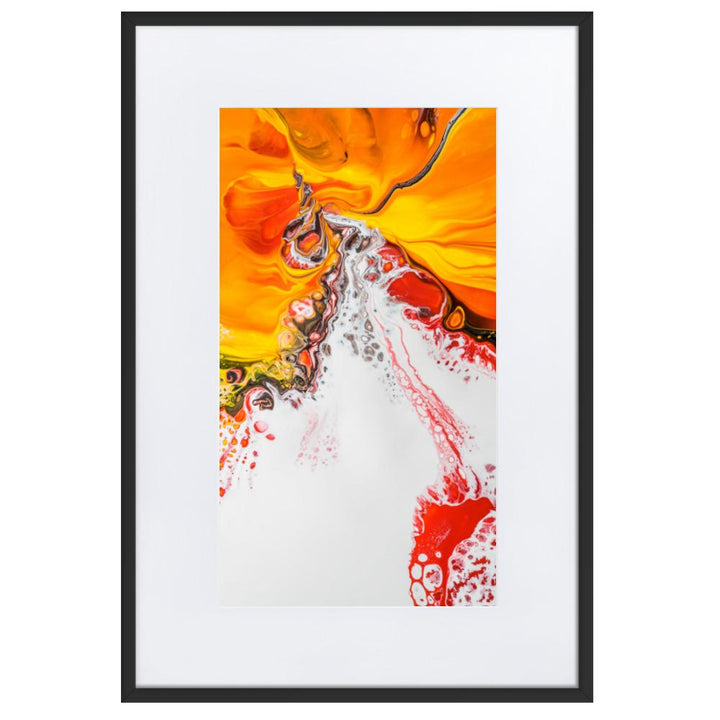 Fractal Abstract 05 - Poster im Rahmen mit Passepartout Schwarz / 61×91 cm artlia