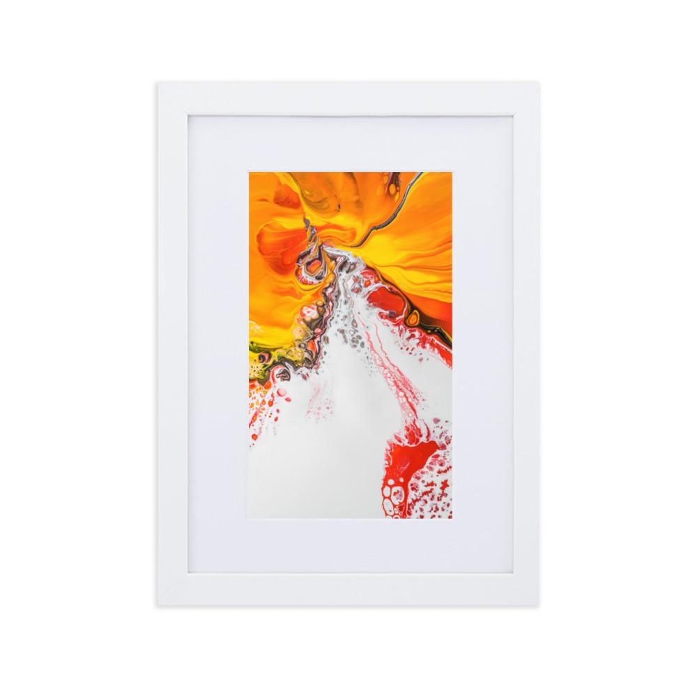 Fractal Abstract 05 - Poster im Rahmen mit Passepartout Weiß / 21×30 cm artlia