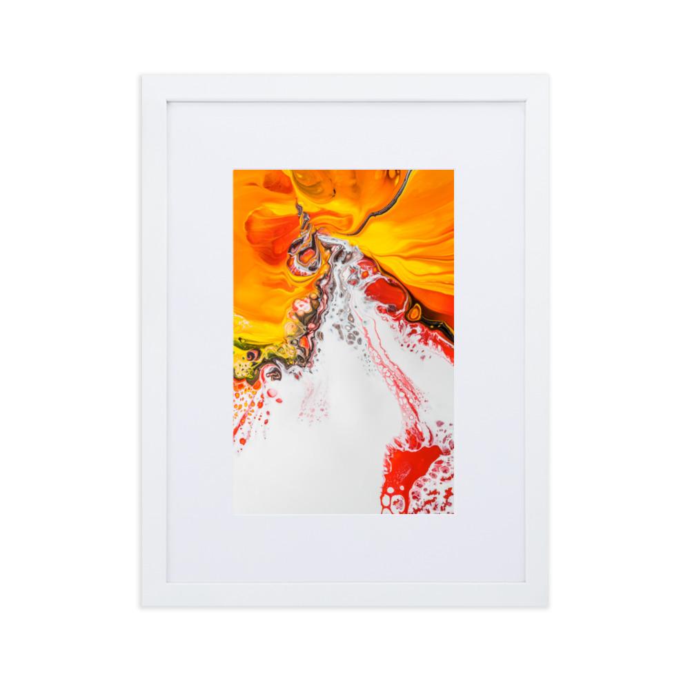 Fractal Abstract 05 - Poster im Rahmen mit Passepartout Weiß / 30×40 cm artlia