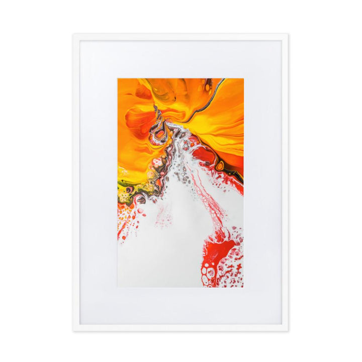 Fractal Abstract 05 - Poster im Rahmen mit Passepartout Weiß / 50×70 cm artlia