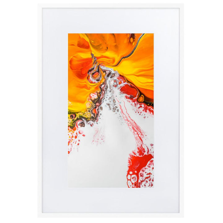Fractal Abstract 05 - Poster im Rahmen mit Passepartout Weiß / 61×91 cm artlia
