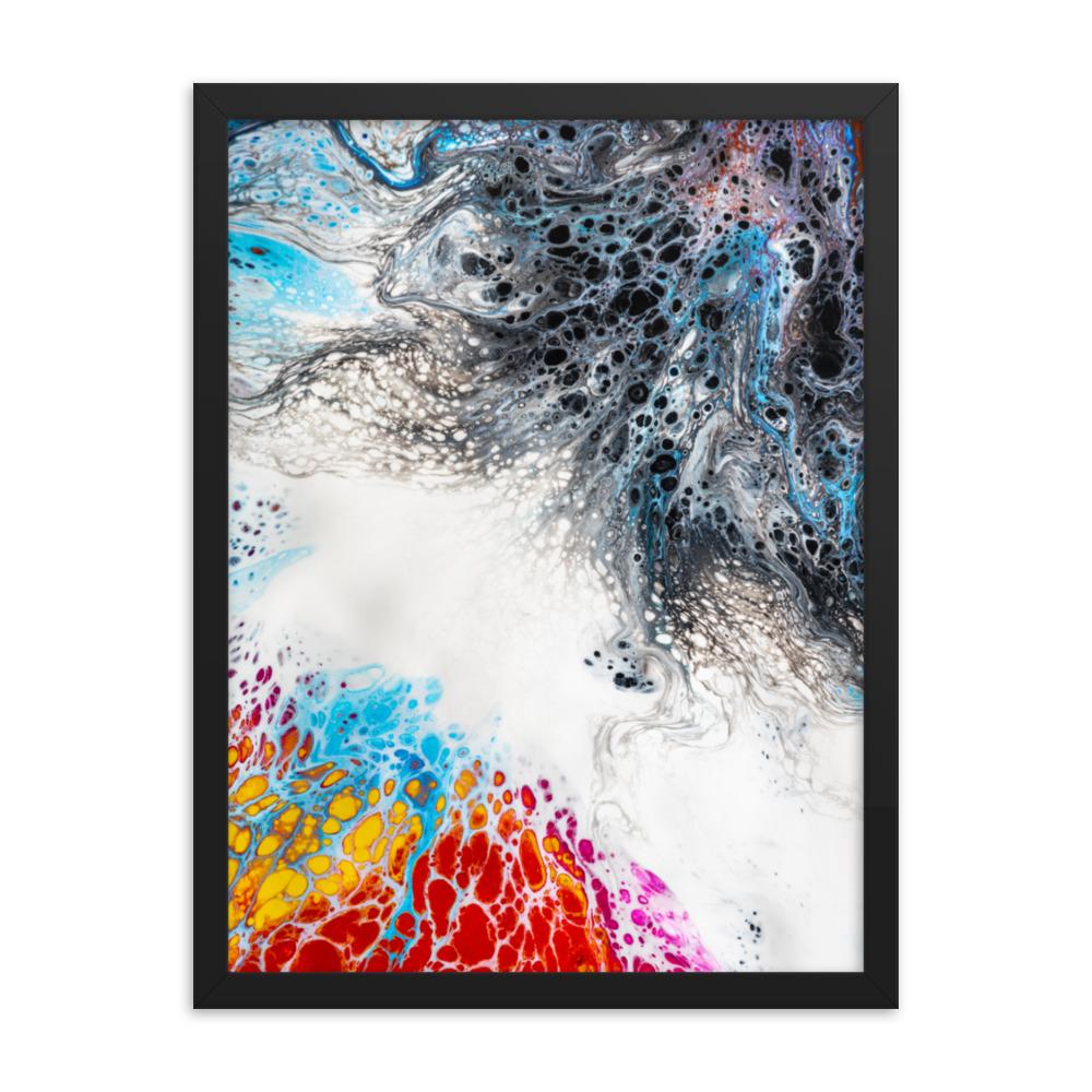Fractal Abstract 06 - Poster im Rahmen Schwarz / 30x41 cm artlia