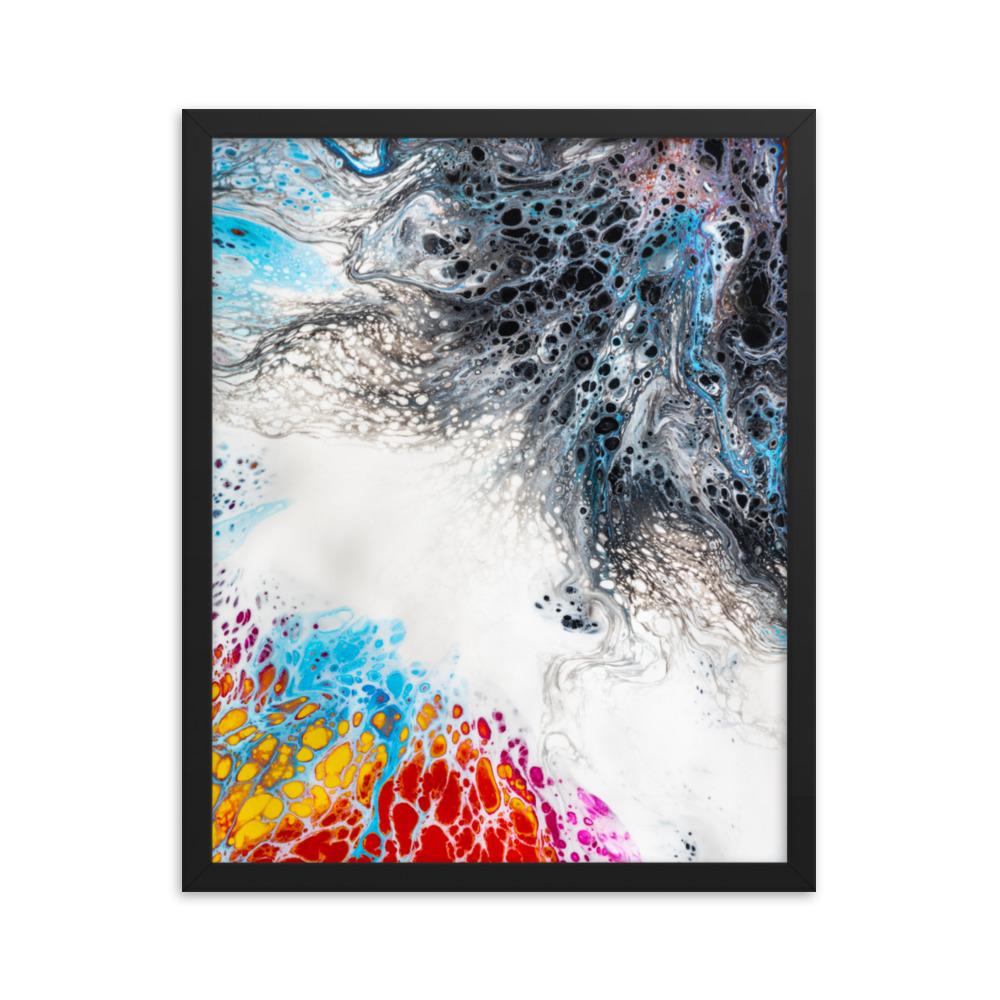 Fractal Abstract 06 - Poster im Rahmen Schwarz / 41x51 cm artlia