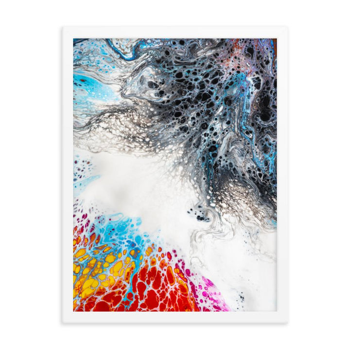 Fractal Abstract 06 - Poster im Rahmen Weiß / 30x41 cm artlia