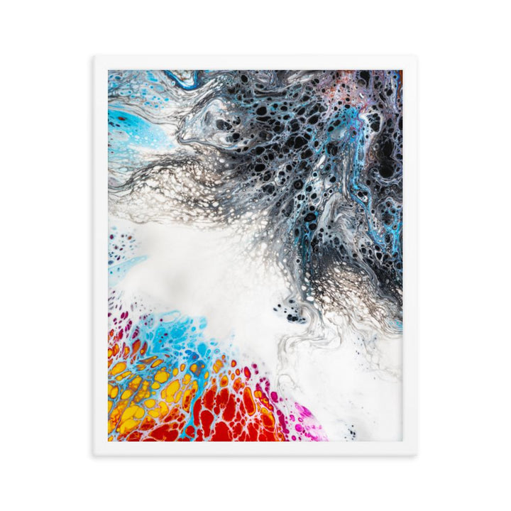 Fractal Abstract 06 - Poster im Rahmen Weiß / 41x51 cm artlia