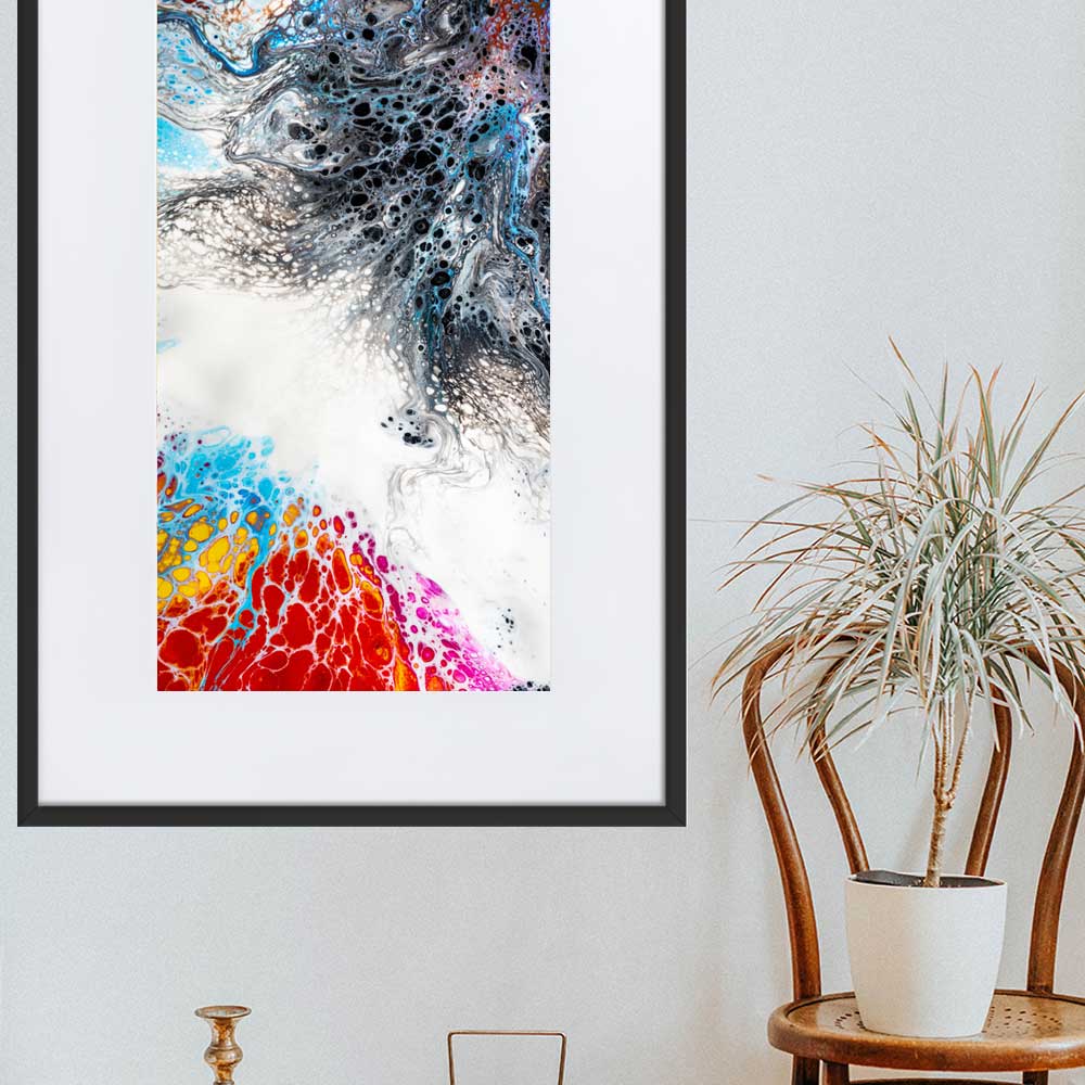 Fractal Abstract 06 - Poster im Rahmen mit Passepartout artlia