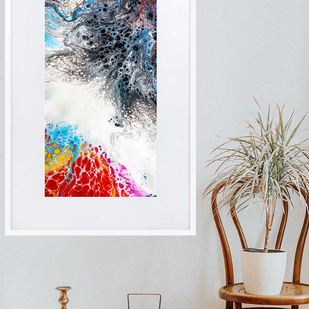 Fractal Abstract 06 - Poster im Rahmen mit Passepartout artlia