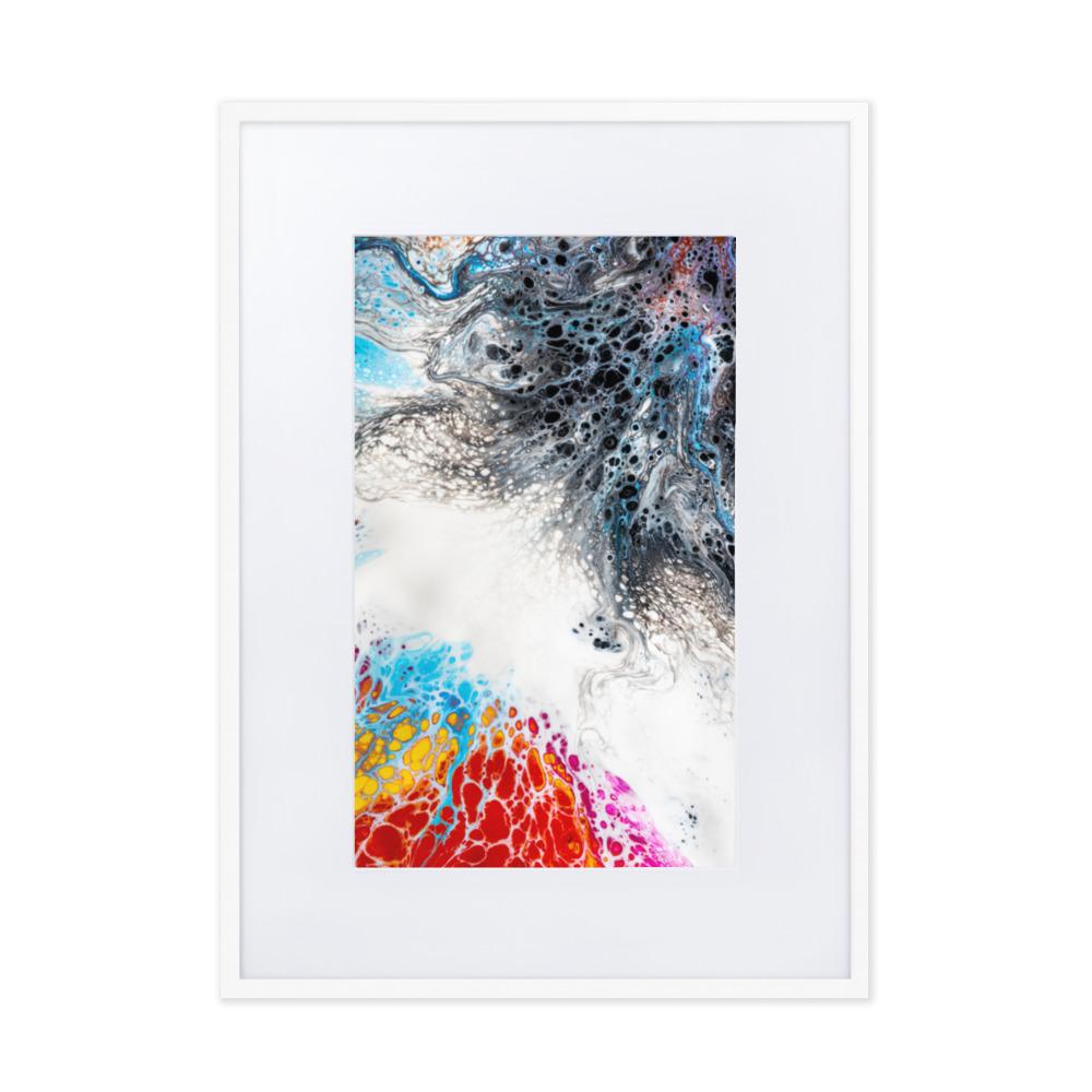 Fractal Abstract 06 - Poster im Rahmen mit Passepartout Weiß / 50×70 cm artlia