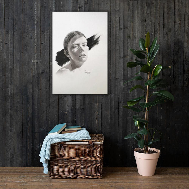 Frau im Licht - Leinwand 61x91 cm artlia