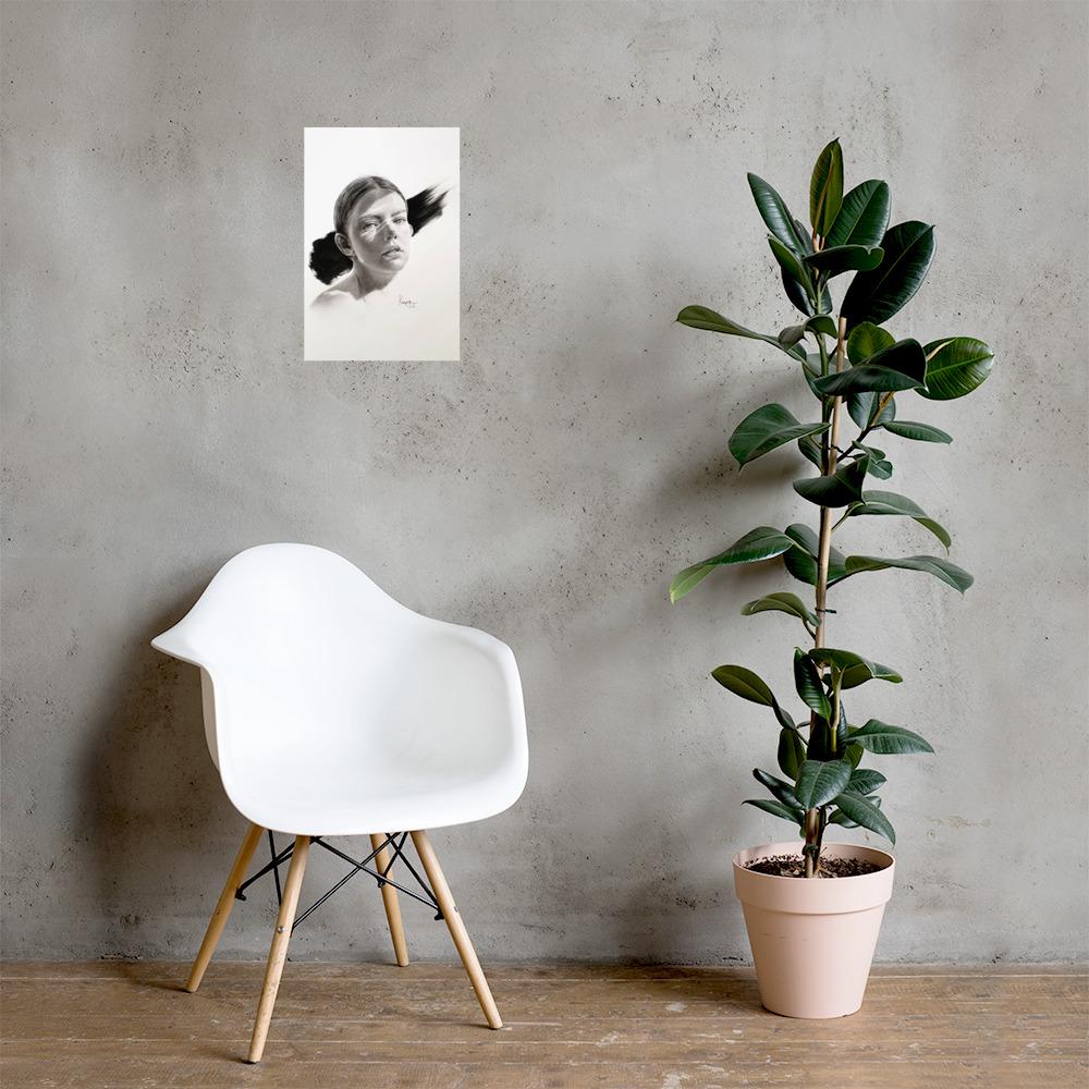 Frau im Licht - Poster 30x45 cm artlia