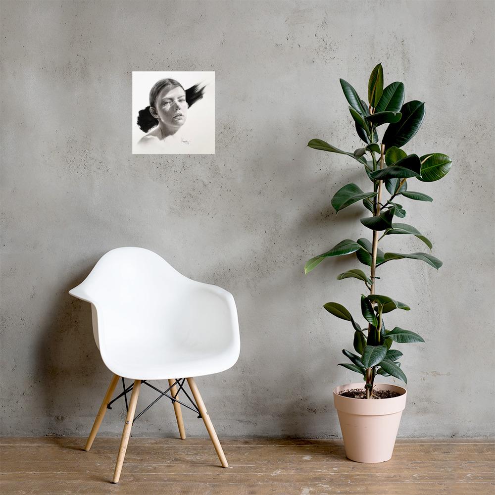 Frau im Licht - Poster 36x36 cm artlia