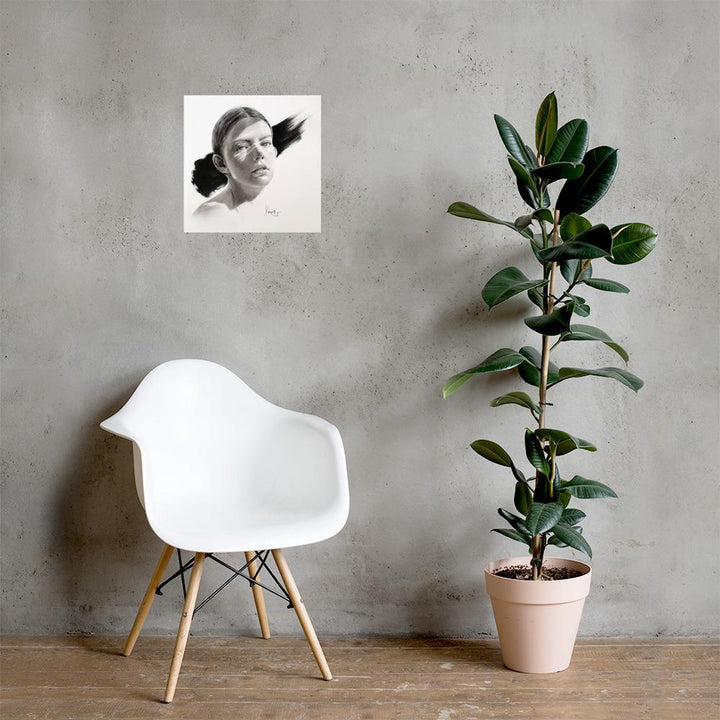 Frau im Licht - Poster 41x41 cm artlia