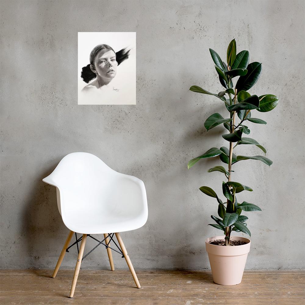 Frau im Licht - Poster 41x51 cm artlia