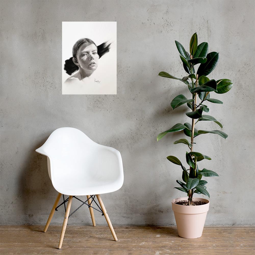 Frau im Licht - Poster 46x61 cm artlia