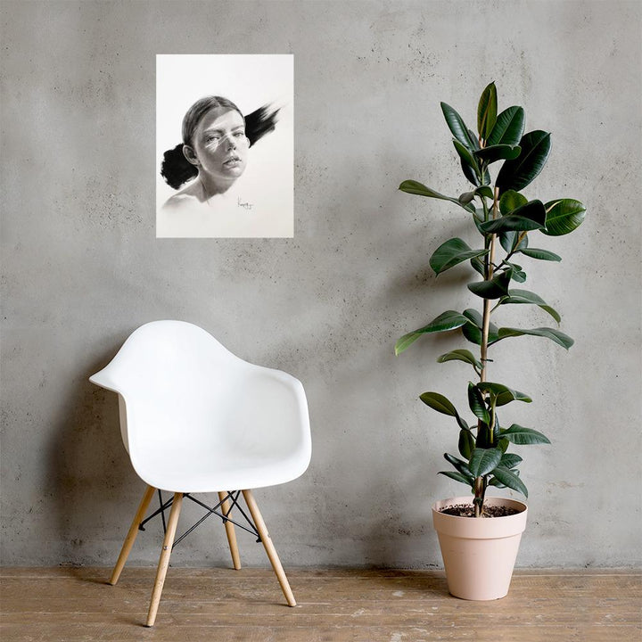 Frau im Licht - Poster 46x61 cm artlia