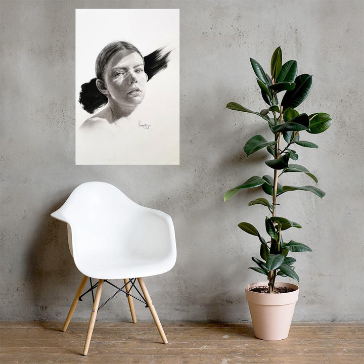 Frau im Licht - Poster 61x91 cm artlia