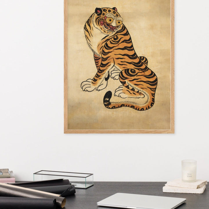 freundlicher Tiger - Poster im Rahmen artlia