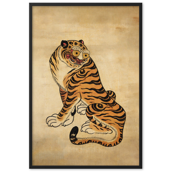 freundlicher Tiger - Poster im Rahmen Schwarz / 61×91 cm artlia