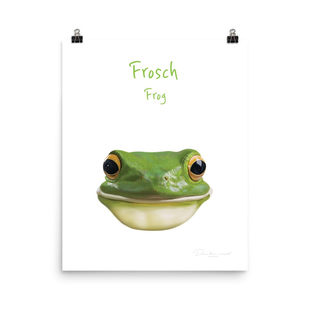 Frosch - Tier Poster für Kinder 20x25 cm artlia