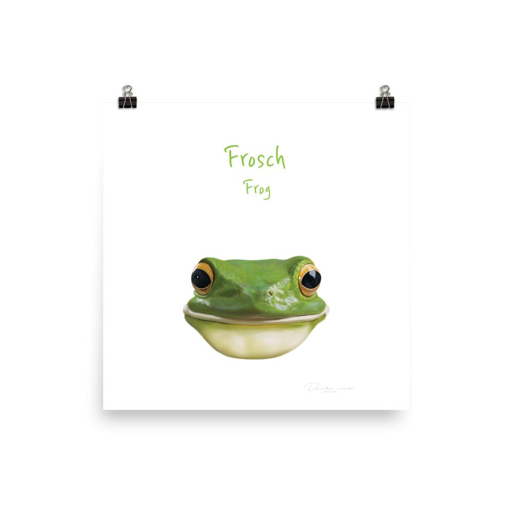 Frosch - Tier Poster für Kinder 25x25 cm artlia