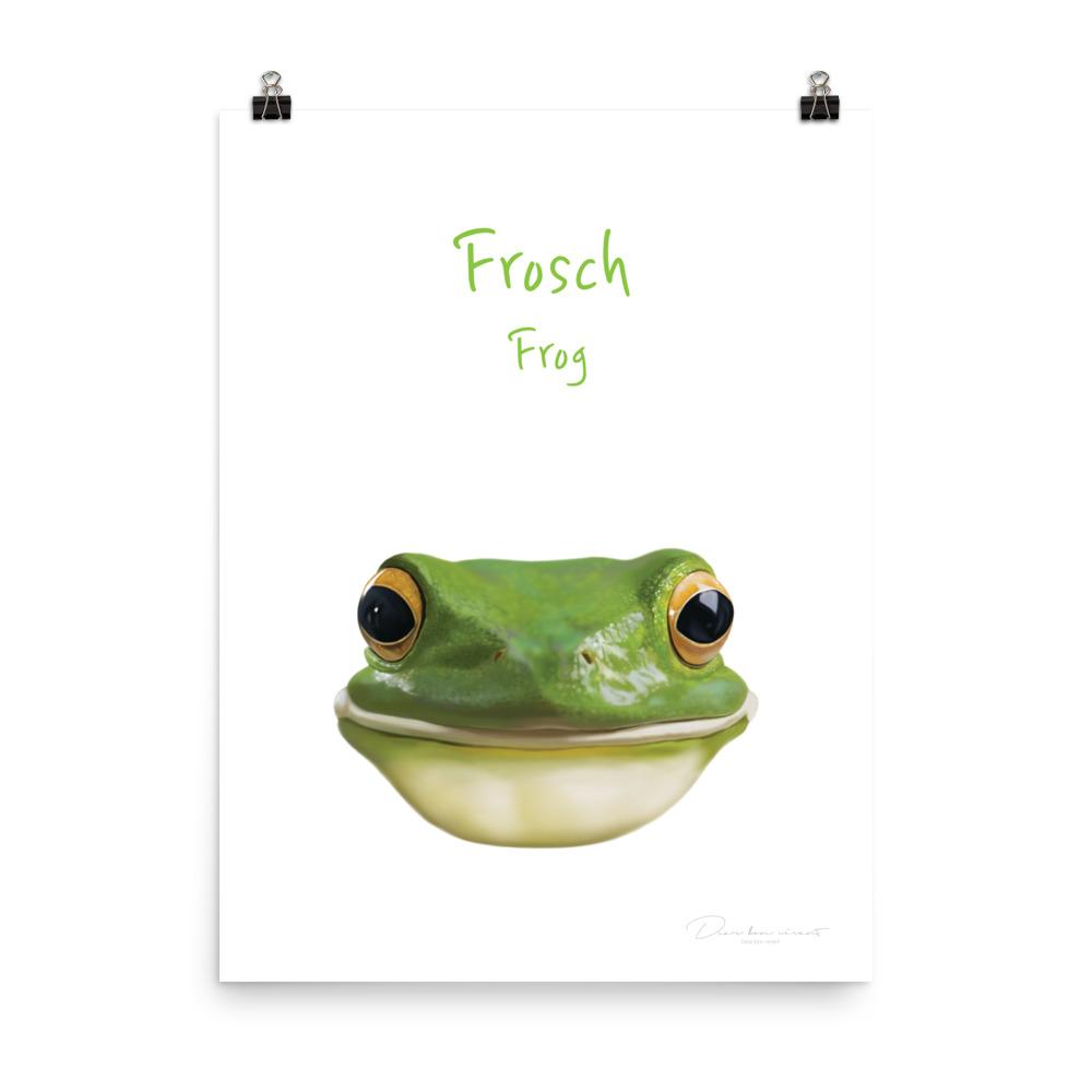 Frosch - Tier Poster für Kinder 30x41 cm artlia