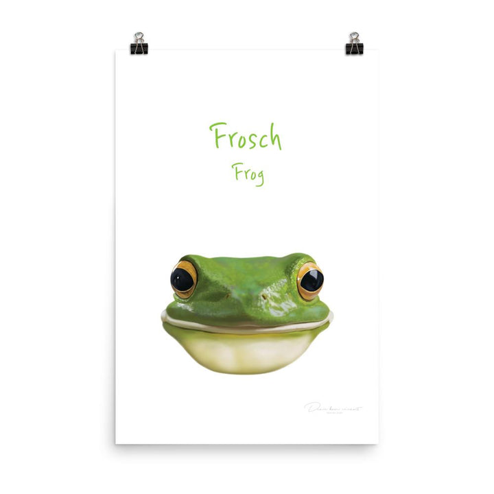 Frosch - Tier Poster für Kinder 30x45 cm artlia