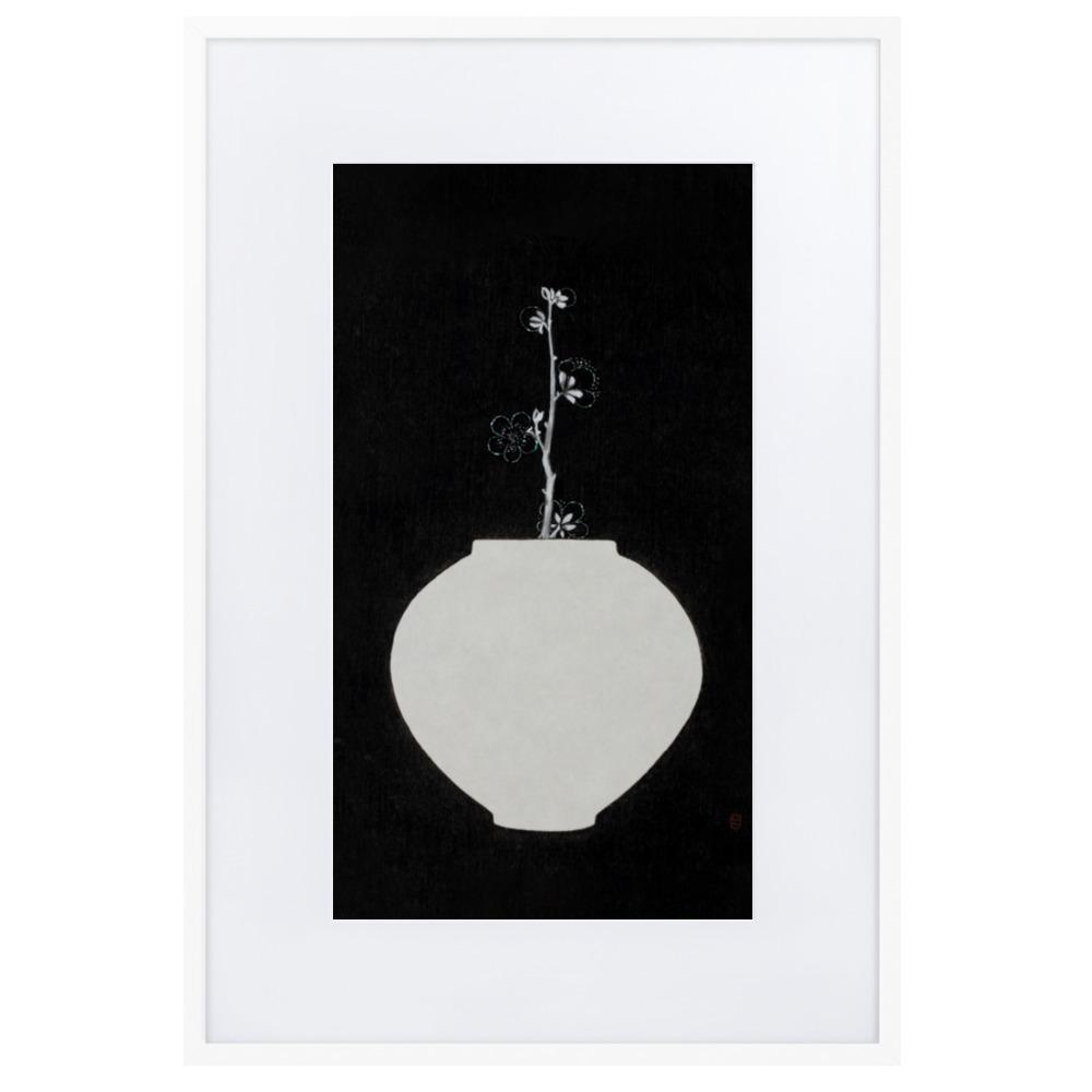 Füllung mit Licht 13 - Poster im Rahmen mit Passepartout Weiß / 61×91 cm artlia